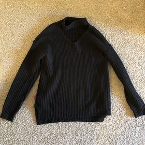 SAKS cut out neck oversized sweater